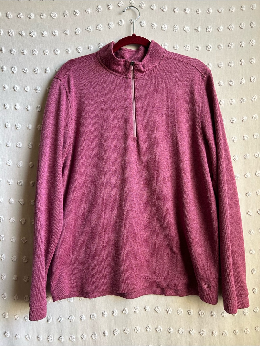 Rhone Men’s Commuter‎ 1/4 Zip Long Sleeve Sweater Sz L Purple